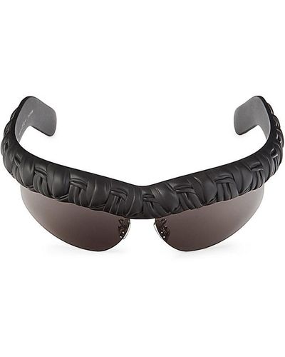 Bottega Veneta 69mm Braided Biker Sunglasses - Black