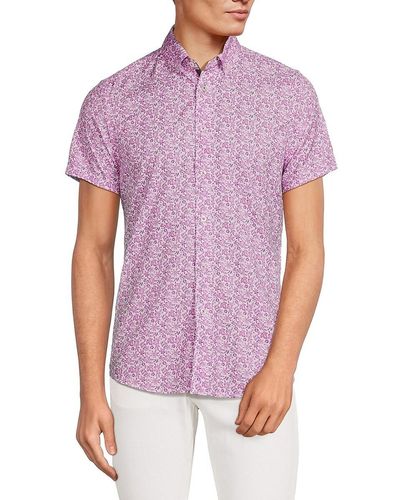 Report Collection Floral Shirt - Purple
