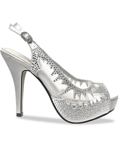 Lady Couture Dream Embellished Platform Sandals - White