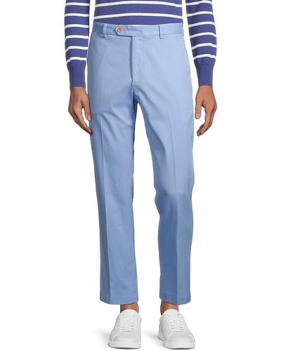 Brooks Brothers Milano-fit Supima Cotton Pants - Blue