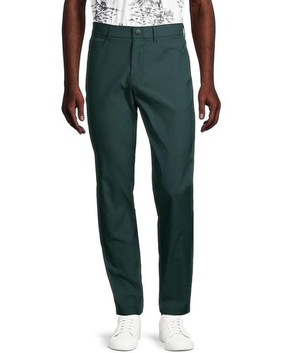 Greyson Wainscott Solid Chino Trousers - Green