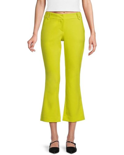 Nanette Lepore Cropped Flare Trousers - Yellow