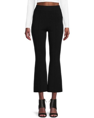 Adam Lippes Kennedy Cropped Flare Trousers - Black