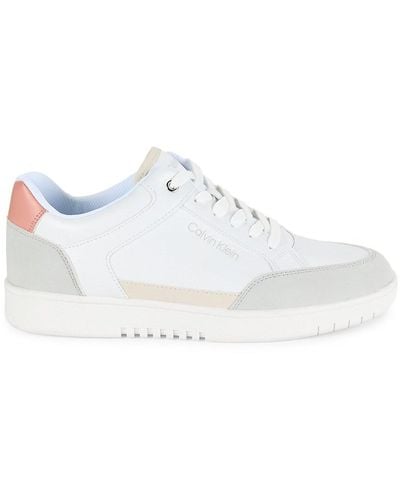 Calvin Klein Hylana Colorblock Low Top Trainers - White