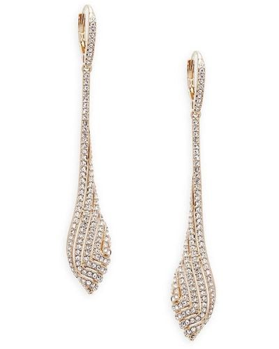Adriana Orsini Zen Goldtone & Swarovski Crystal Drop Earrings - White