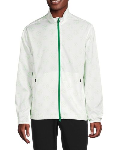 J.Lindeberg Max Print Windbreaker Jacket - White
