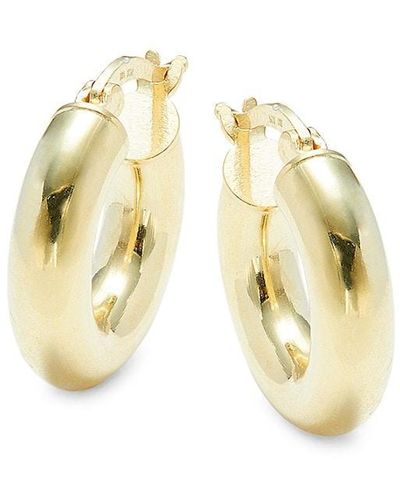 Argento Vivo 18k Golplated Sterling Silver Huggie Earrings - Metallic