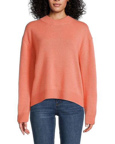 Twp Dropped Shoulder Cashmere Sweater - Orange