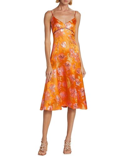 ETRO tweed fringed midi dress - Pink