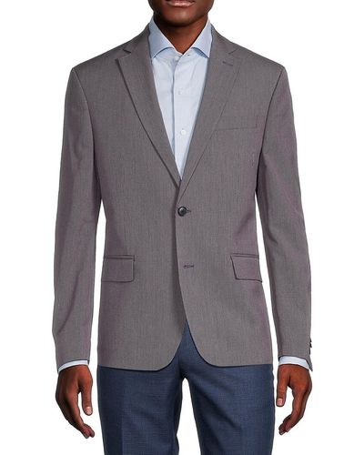 Ben Sherman Mini Houndstooth Skinny Fit Sportcoat - Blue