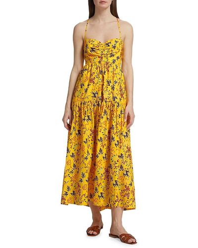 A.L.C. A. L.c. Arit Floral Maxi Dress - Yellow