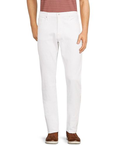 Vince High Rise Slim Fit Jeans - White