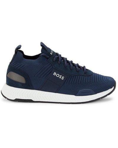 Blue hugo hotsell boss shoes