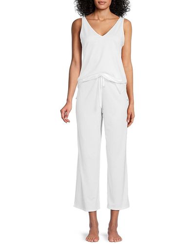 Natori 2-Piece Supima Cotton Pajama Set - White
