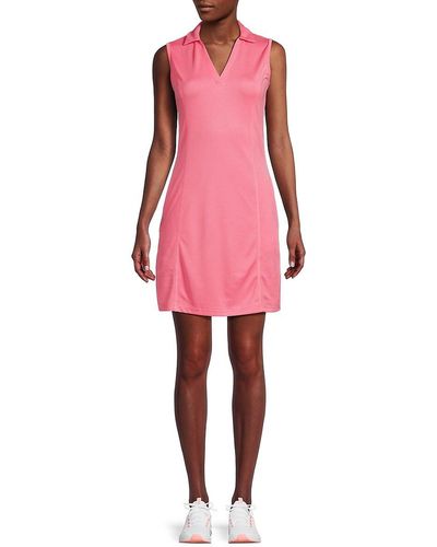 PGA TOUR Airflux Sleeveless Mini Polo Dress - Pink