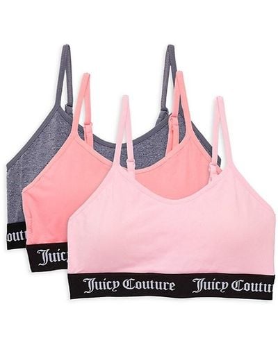Juicy Couture Girls Pink Bra Set - 32A, Molded Cups, France