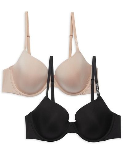 Calvin Klein, CalvinKlein Lined Bralette M/M 2-Pack Grey+Black [Parallel  import]