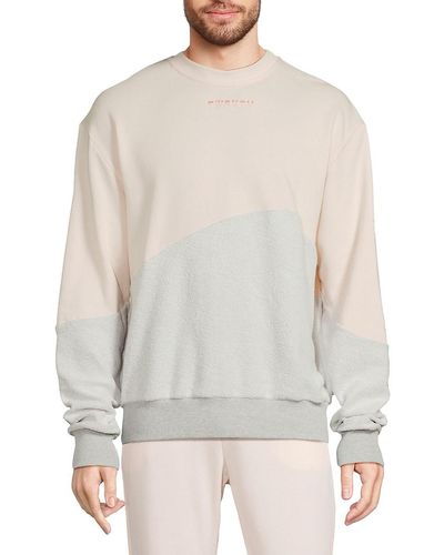 Twenty 'Colorblock Drop Shoulder Sweatshirt - White