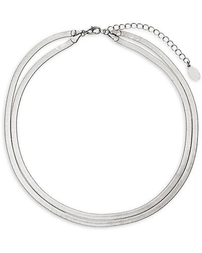 8 Other Reasons Freedom Layered Chain Necklace - White