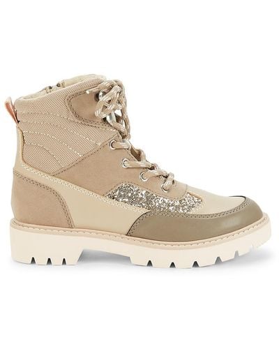 Dolce Vita Polsen Glitter Hiker Boots - Natural
