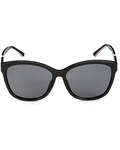 Jimmy Choo Lidie 59Mm Rectangle Sunglasses - Gray