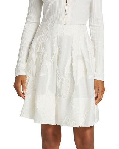 Vince Embroidered Mini-skirt - White