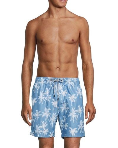 Trunks Surf & Swim 'Sano Print Drawstring Swim Shorts - Blue