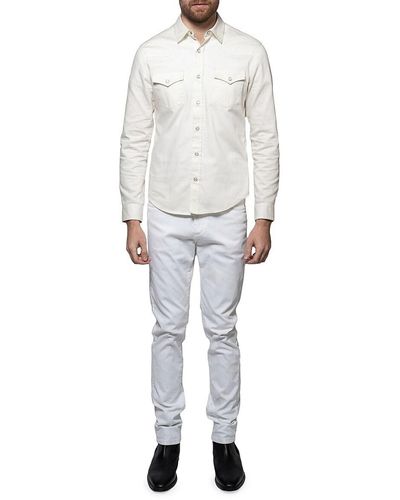 Monfrere Long Sleeve Eastwood Western Shirt - White