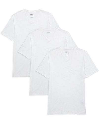 BOSS 3-pack V Neck Undershirts - White