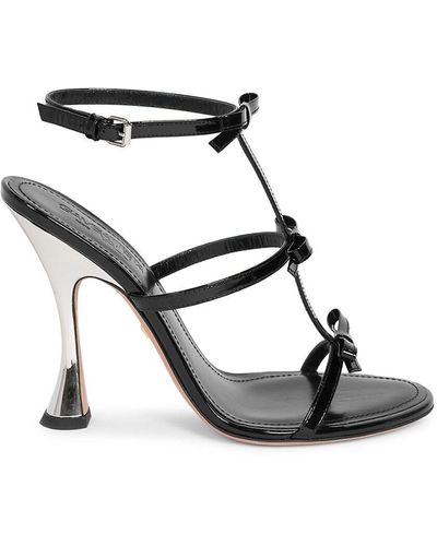 Giambattista Valli Patent Leather Stiletto Sandals - Black