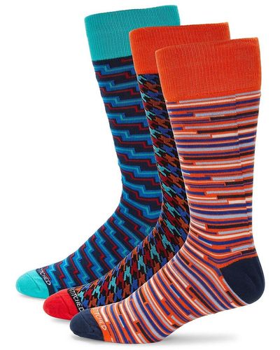 Unsimply Stitched 3-pack Assorted Crew Socks - Blue