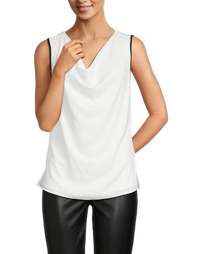 DKNY Cowlneck Top - White