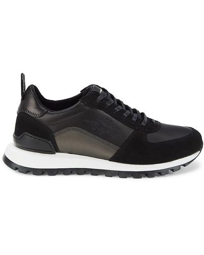 Karl Lagerfeld Leather & Suede Trainers - Black