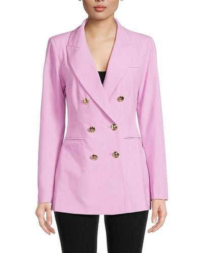 AREA STARS Ranson Double Breasted Jacket - Pink