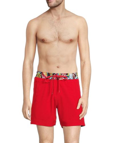 Robert Graham Drawstring Swim Shorts - Red