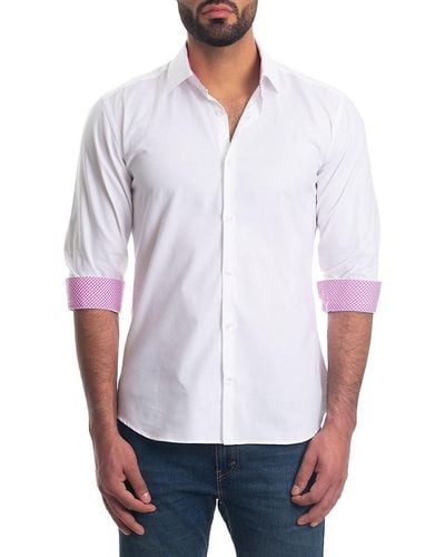 Jared Lang Contrast Cuff Shirt - White