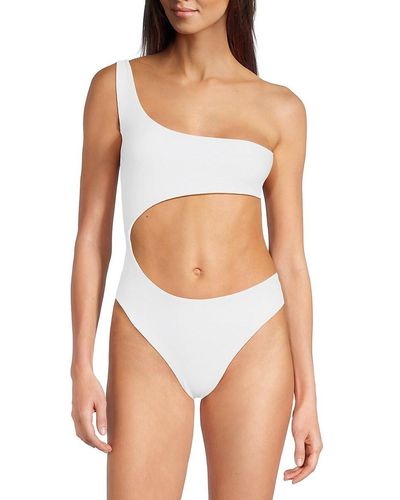 JADE Swim Lune Cutout One Piece Swimsuit - White