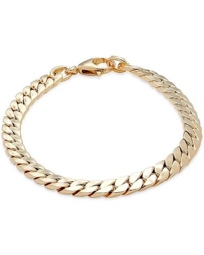 Saks Fifth Avenue 14K Cuban Chain Bracelet - Metallic