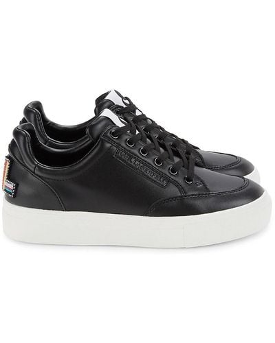 Karl Lagerfeld Calico Patch Sneakers - Black