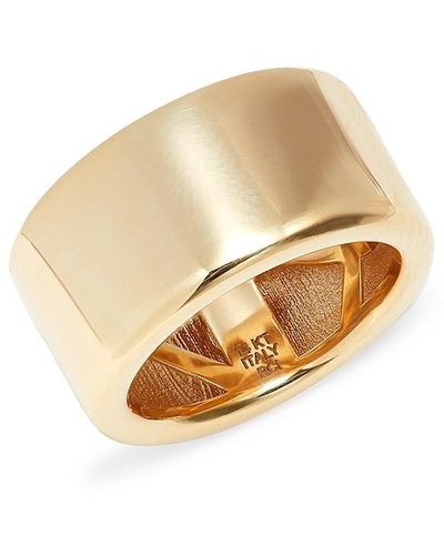 Saks Fifth Avenue 14k Yellow Gold Wide Band Ring - White