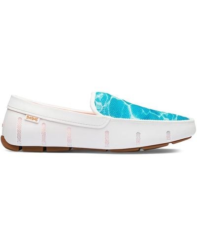 Swims Pool Print Venitian Loafers - Blue