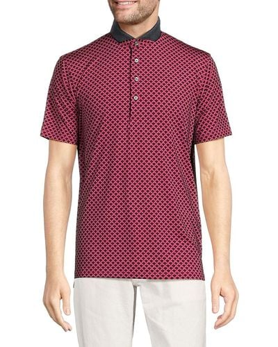 Greyson Stinger Polo Pattern Polo - Red