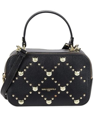 Karl Lagerfeld Simone Top Handle Bag - Black