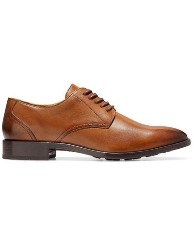 Cole Haan Hawthrone Leather Derbys - Brown