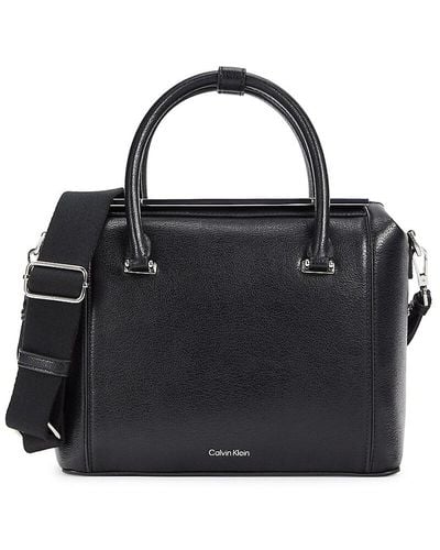 Calvin Klein Perry Double Top Handle Bag - Black
