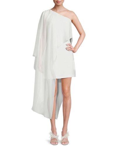 Halston Sabrina Draped Dress - White