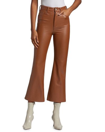 Rag & Bone Casey Flared Faux Leather Trousers - Brown