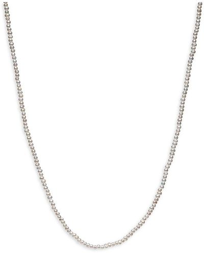 Awe Inspired 14k Goldplated Sterling Silver & 2-2.5mm Seed Pearl Strand Necklace - White