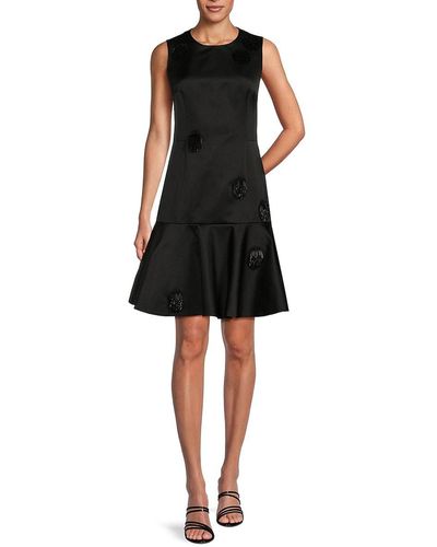 Akris Punto Tassel Mini Dress - Black