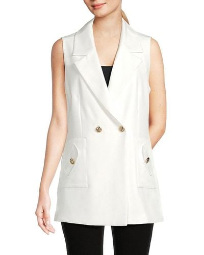 Walter Baker Collin Double Breasted Vest - White